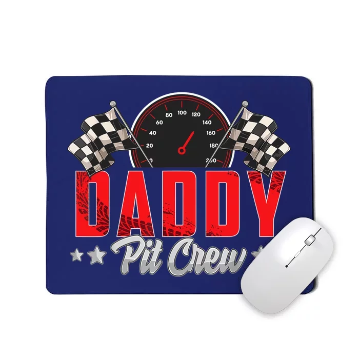 Race Car Birthday Party Racing Family Daddy Pit Crew Mousepad