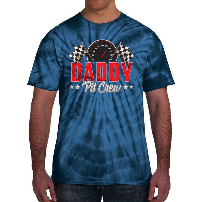 Race Car Birthday Party Racing Family Daddy Pit Crew Tie-Dye T-Shirt