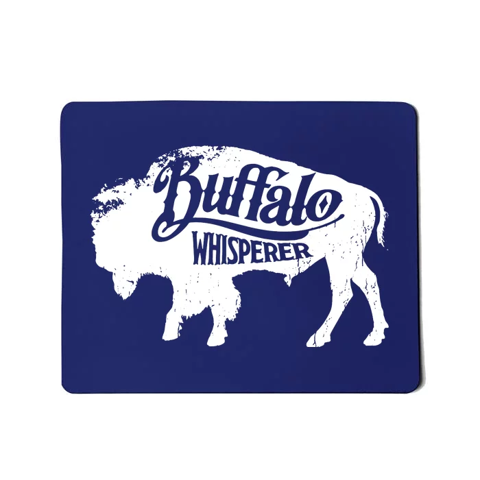 Retro Cute Buffalo Silhouette Bison Whisperer Tee Mousepad