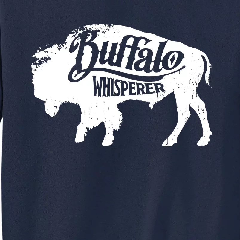 Retro Cute Buffalo Silhouette Bison Whisperer Tee Tall Sweatshirt