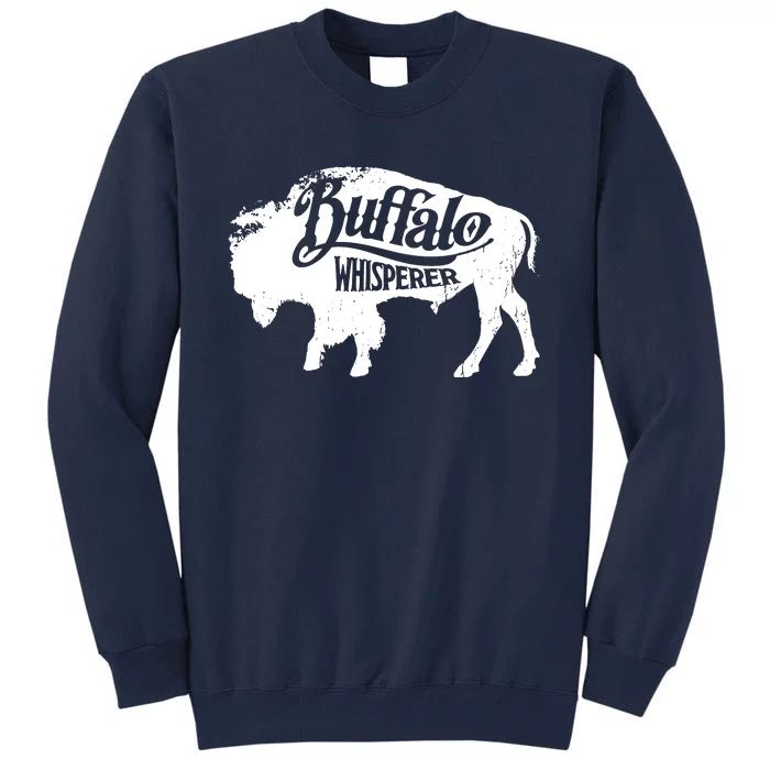 Retro Cute Buffalo Silhouette Bison Whisperer Tee Tall Sweatshirt