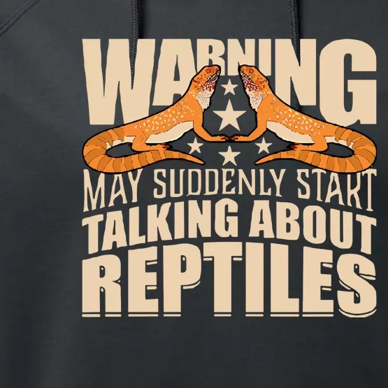 Reptiles Cute Bearded Dragon Performance Fleece Hoodie