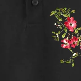 Red Cardinal Bird And Pink Flowering Dogwood Blossoms Dry Zone Grid Performance Polo