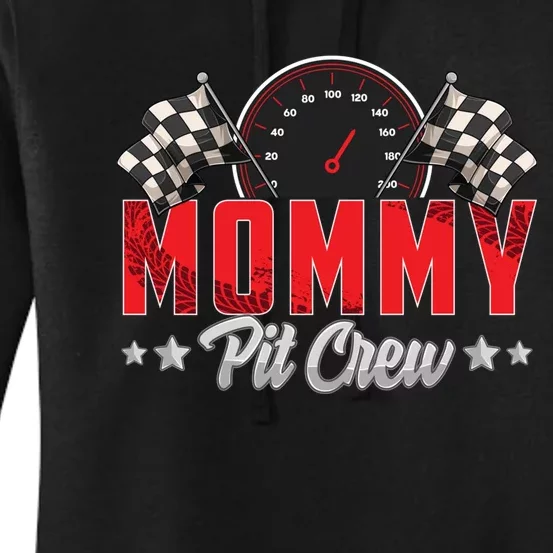 Race Car Birthday Party Racing Family Mommy Pit Crew Women's Pullover Hoodie