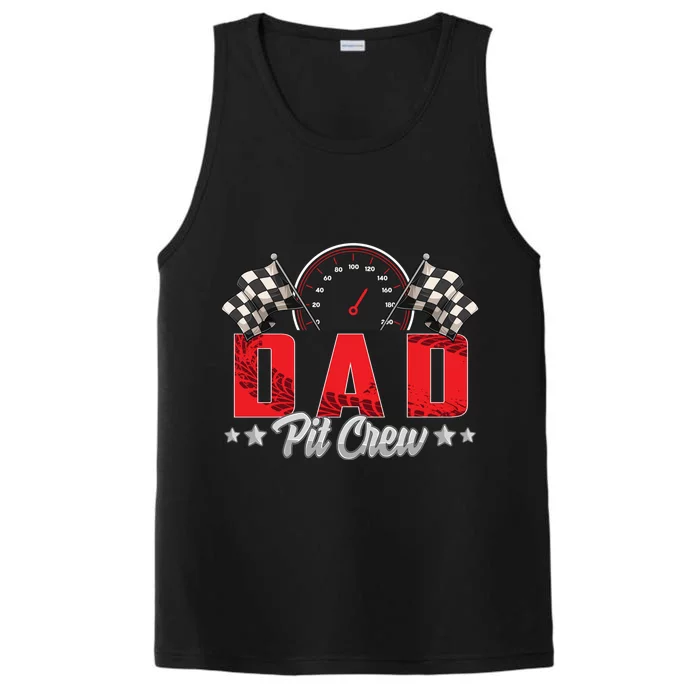 Race Car Birthday Party Racing Family Dad Pit Crew Performance Tank