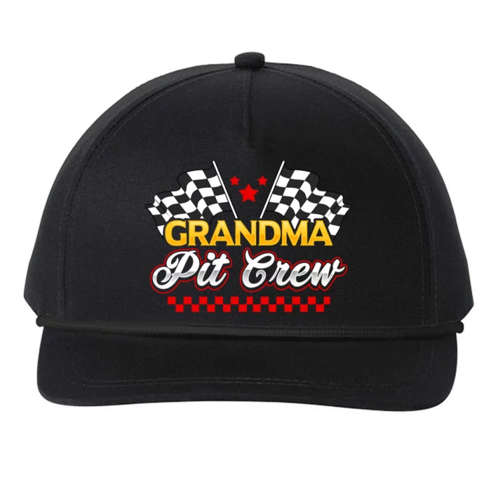 Race Car Birthday Party Racing Family Grandma Pit Crew Snapback Five-Panel Rope Hat