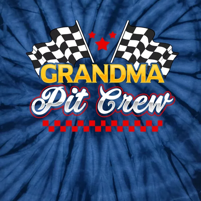 Race Car Birthday Party Racing Family Grandma Pit Crew Tie-Dye T-Shirt