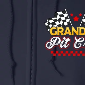 Race Car Birthday Party Racing Family Grandma Pit Crew Full Zip Hoodie