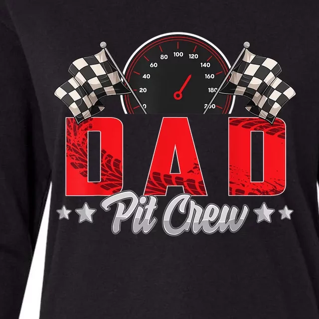 Race Car Birthday Party Racing Family Dad Pit Crew Womens Cotton Relaxed Long Sleeve T-Shirt