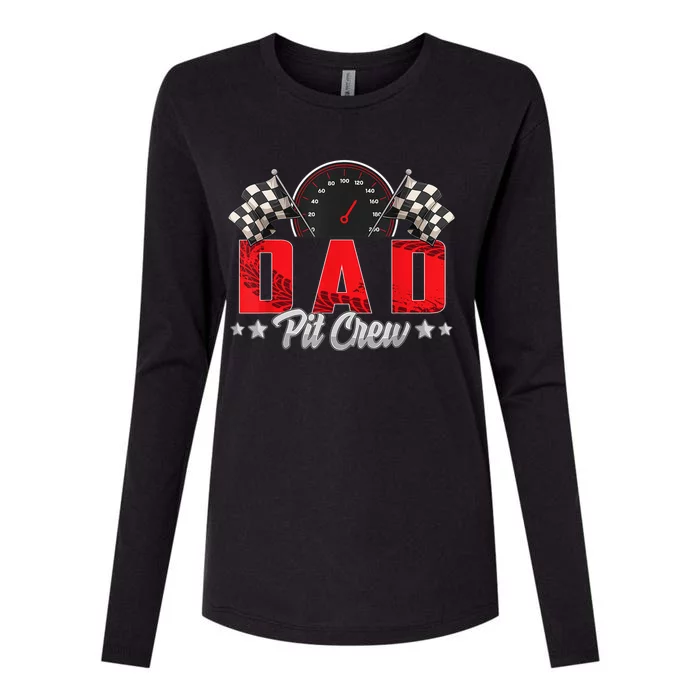 Race Car Birthday Party Racing Family Dad Pit Crew Womens Cotton Relaxed Long Sleeve T-Shirt