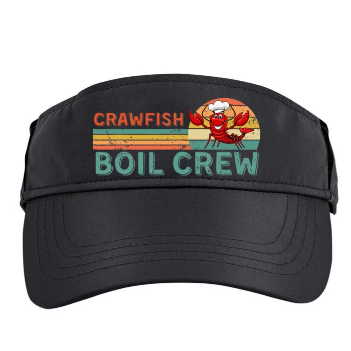 Retro Crawfish Boil Crew Gift Crayfish Crawdad Mudbug Lover Adult Drive Performance Visor