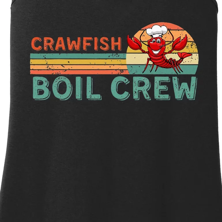 Retro Crawfish Boil Crew Gift Crayfish Crawdad Mudbug Lover Ladies Essential Tank