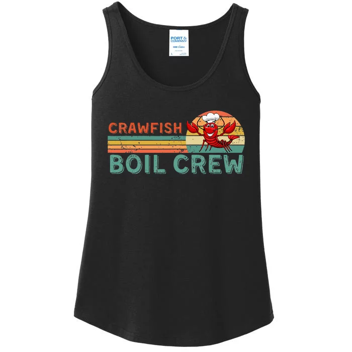 Retro Crawfish Boil Crew Gift Crayfish Crawdad Mudbug Lover Ladies Essential Tank