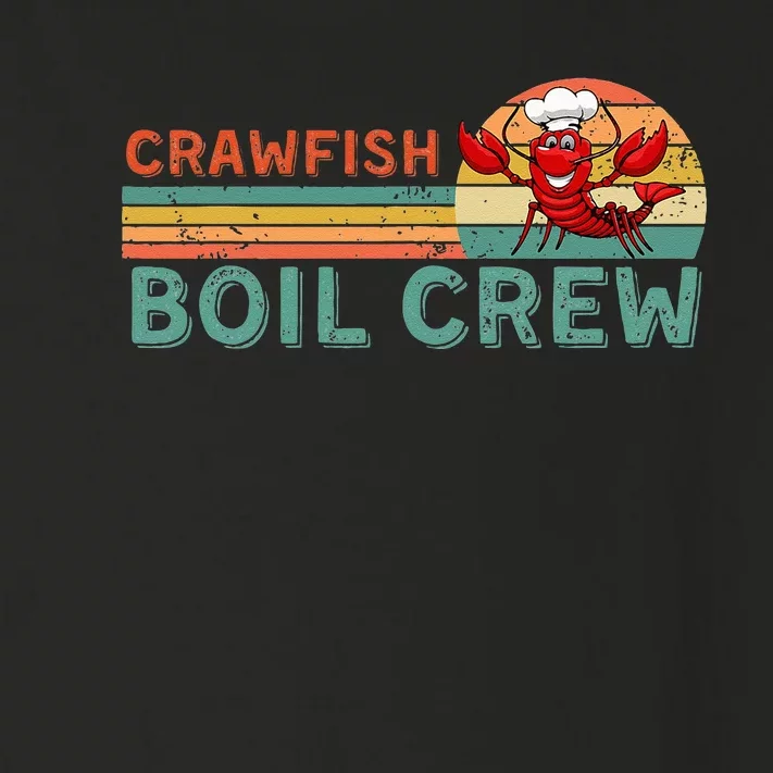 Retro Crawfish Boil Crew Gift Crayfish Crawdad Mudbug Lover Toddler Long Sleeve Shirt