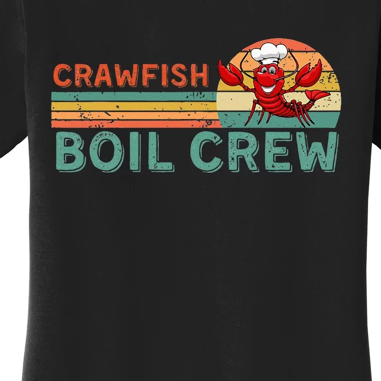 Retro Crawfish Boil Crew Gift Crayfish Crawdad Mudbug Lover Women's T-Shirt