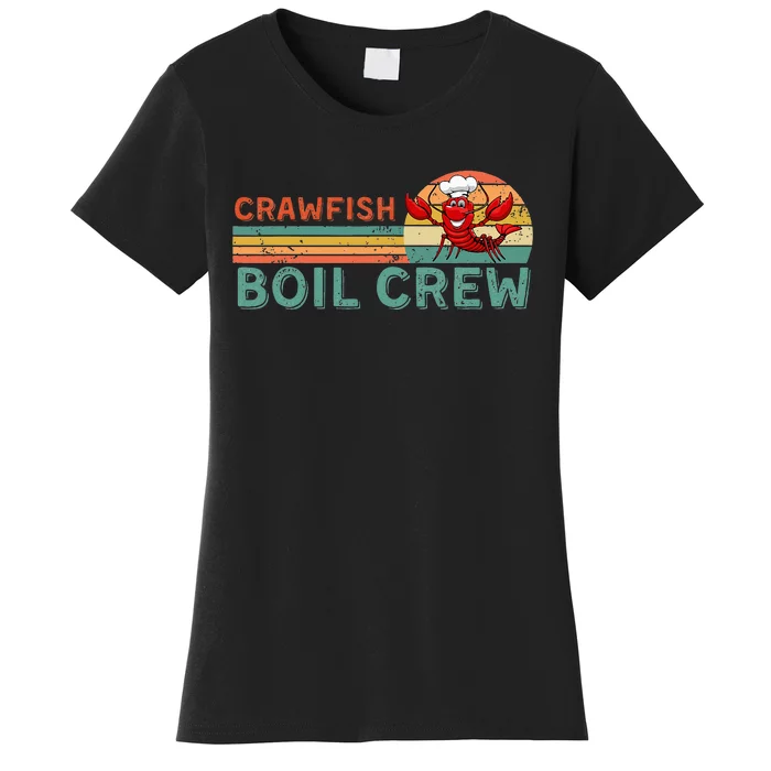 Retro Crawfish Boil Crew Gift Crayfish Crawdad Mudbug Lover Women's T-Shirt