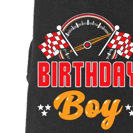 Race Car Birthday Party Matching Family Birthday Boy Doggie 3-End Fleece Hoodie