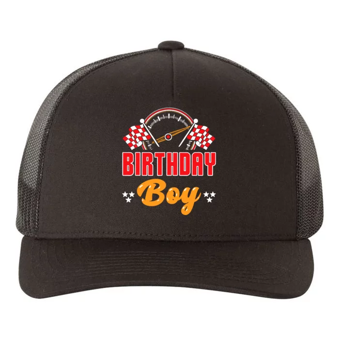 Race Car Birthday Party Matching Family Birthday Boy Yupoong Adult 5-Panel Trucker Hat