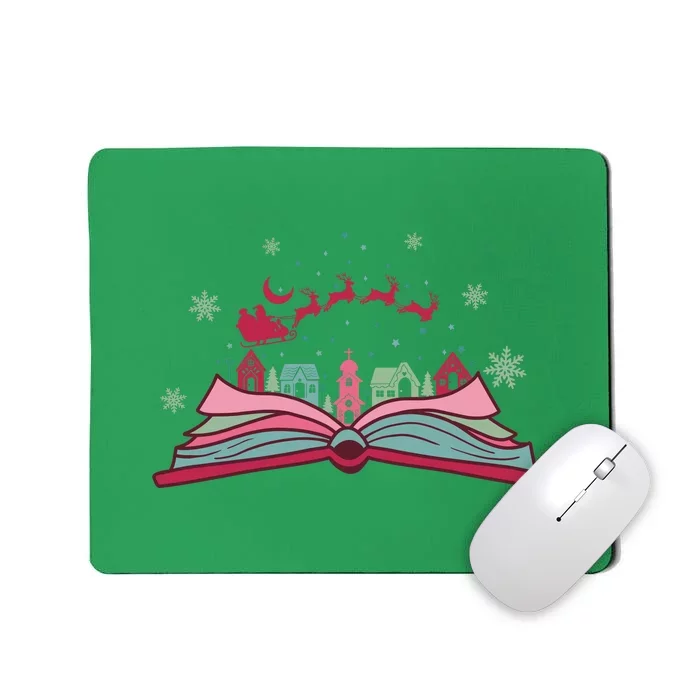 Reindeer Car Book Reding Christmas Reading Books Gift Mousepad