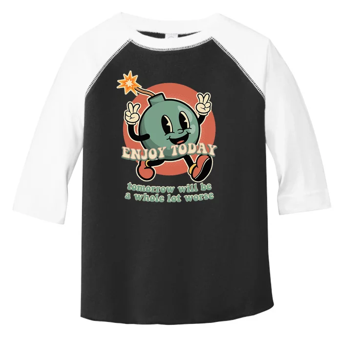 Retro Cartoon Bomb Nihilism Toddler Fine Jersey T-Shirt