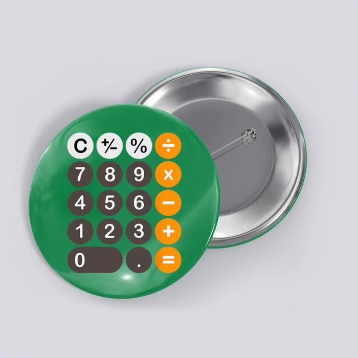 Retro Calculator Buttons Simple Halloween Costume Button