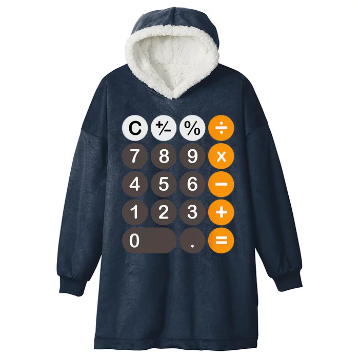 Retro Calculator Buttons Simple Halloween Costume Hooded Wearable Blanket