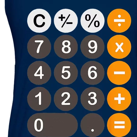 Retro Calculator Buttons Simple Halloween Costume Ladies Essential Flowy Tank