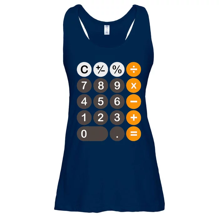 Retro Calculator Buttons Simple Halloween Costume Ladies Essential Flowy Tank