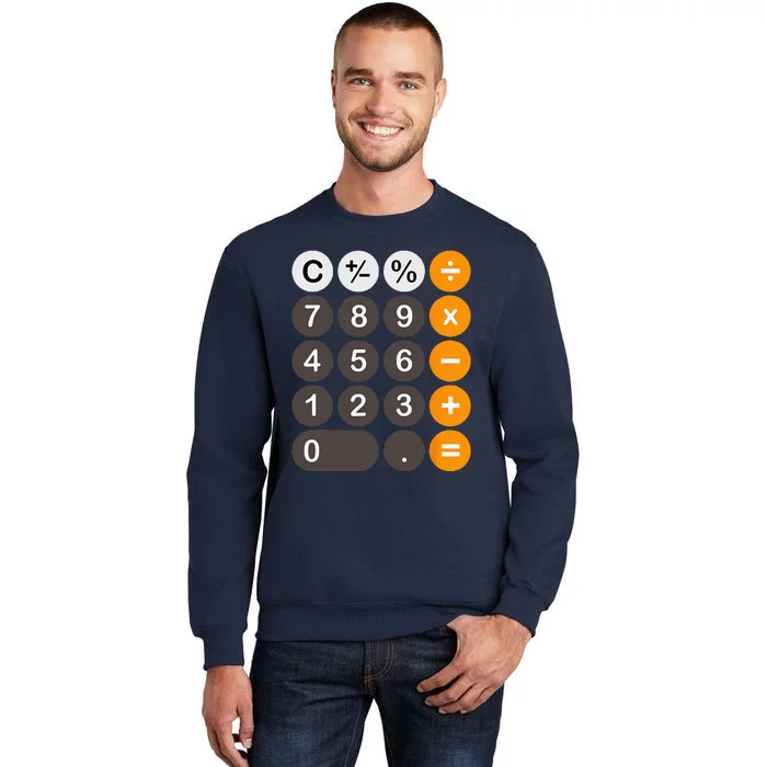 Retro Calculator Buttons Simple Halloween Costume Tall Sweatshirt