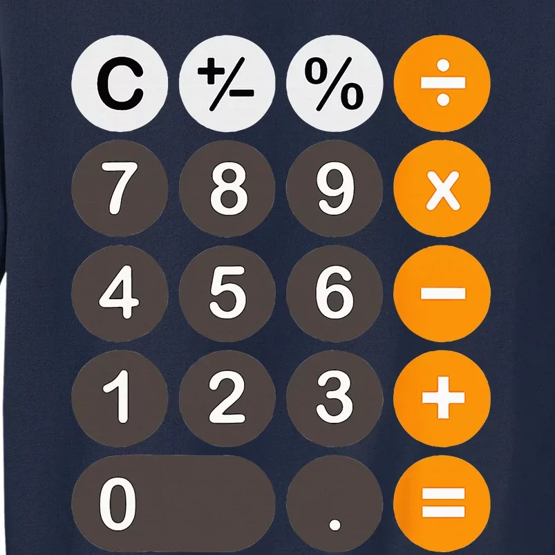 Retro Calculator Buttons Simple Halloween Costume Tall Sweatshirt