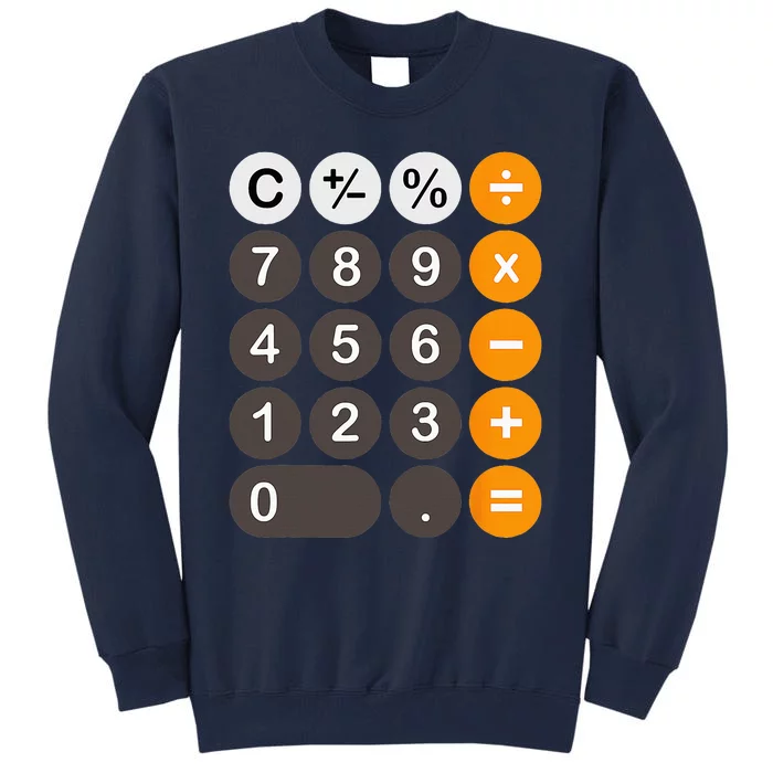 Retro Calculator Buttons Simple Halloween Costume Tall Sweatshirt