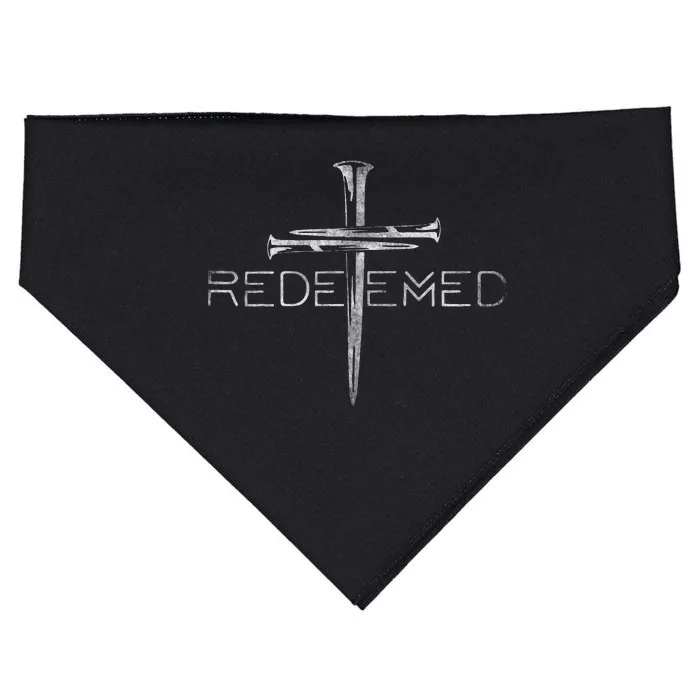 Redeemed Christian Bible Verse Cross Follower Christian USA-Made Doggie Bandana