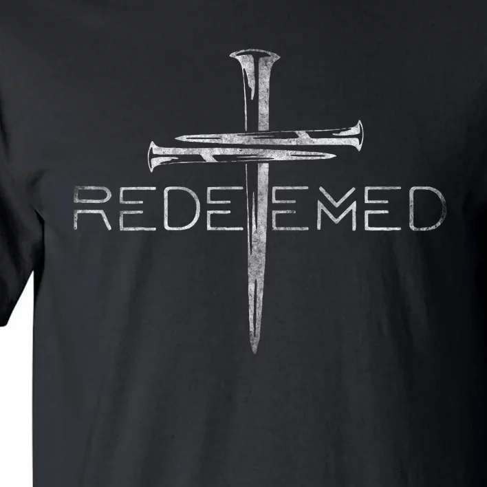 Redeemed Christian Bible Verse Cross Follower Christian Tall T-Shirt