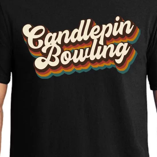 Retro Candlepin Bowling Design Candlepin Bowling Great Gift Pajama Set