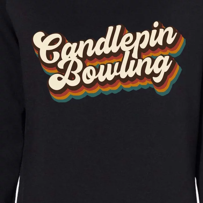 Retro Candlepin Bowling Design Candlepin Bowling Great Gift Womens California Wash Sweatshirt