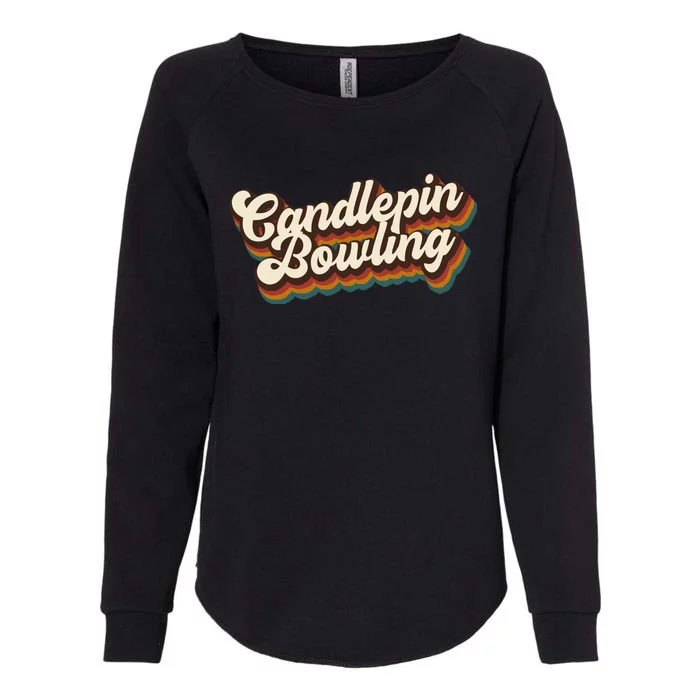 Retro Candlepin Bowling Design Candlepin Bowling Great Gift Womens California Wash Sweatshirt