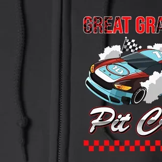 Race Car Birthday Party Racing Family Great Grandpa Pit Crew Full Zip Hoodie