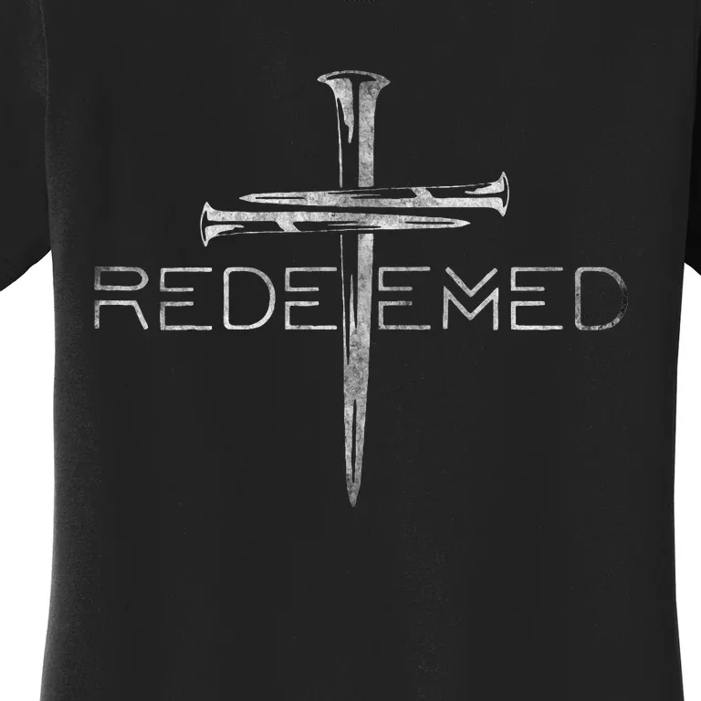 Redeemed Christian Bible Verse Cross Follower Christian Women's T-Shirt