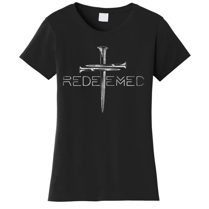 Redeemed Christian Bible Verse Cross Follower Christian Women's T-Shirt