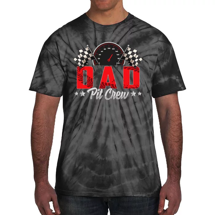 Race Car Birthday Party Racing Family Dad Pit Crew Tie-Dye T-Shirt