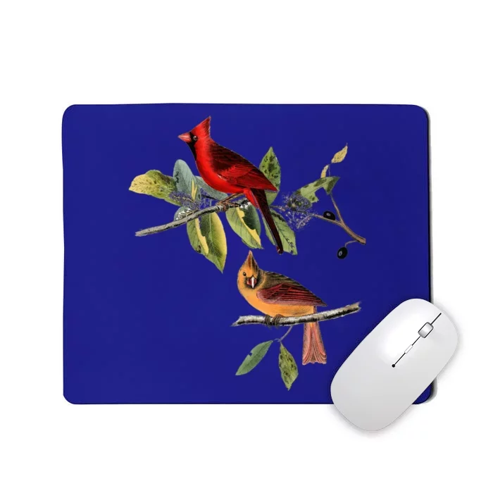 Red Cardinal Bird Male Female Gift For Cardinal Bird Lovers Gift Mousepad