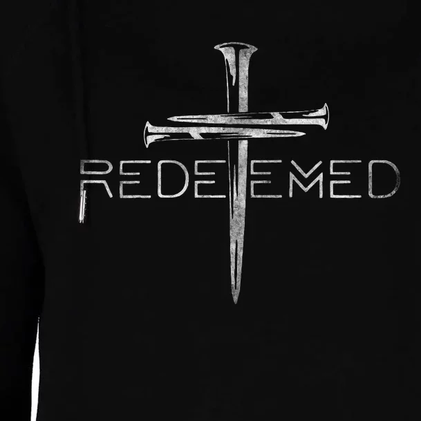 Redeemed Christian Bible Verse Cross Follower Christian Womens Funnel Neck Pullover Hood