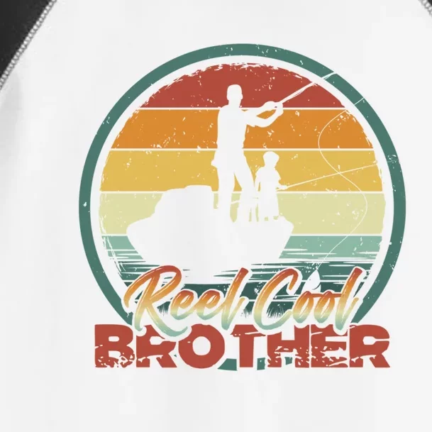 Reel Cool Brother Gift Retro Fishing Family Gift Toddler Fine Jersey T-Shirt