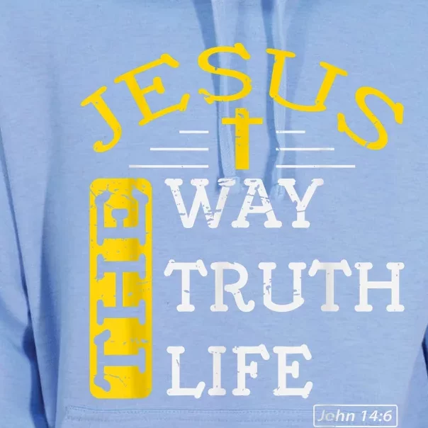 Religious Christian Bible Verse 14:6 Biblical Gospel Unisex Surf Hoodie