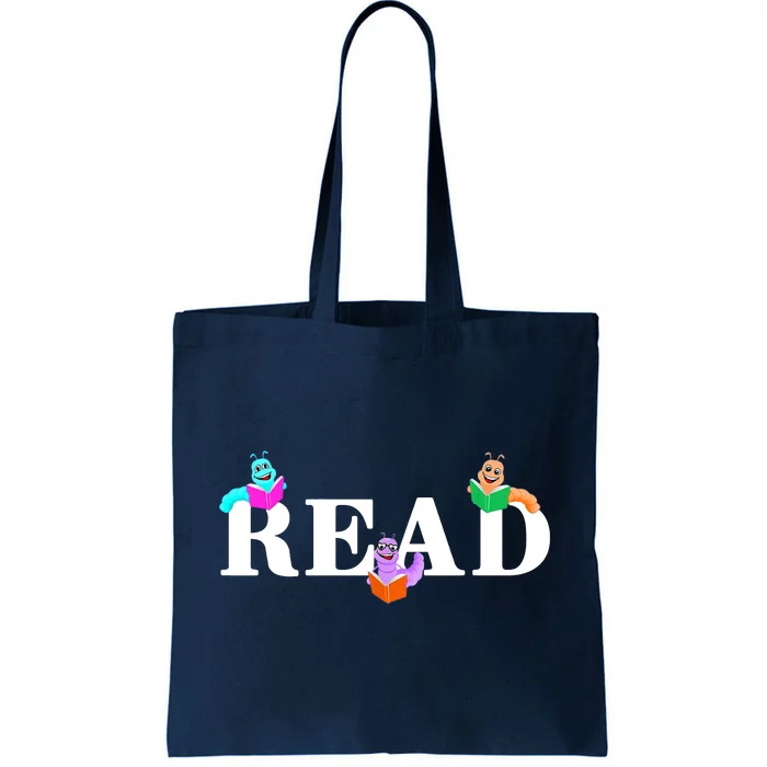 Read Cute Book Worms Tote Bag