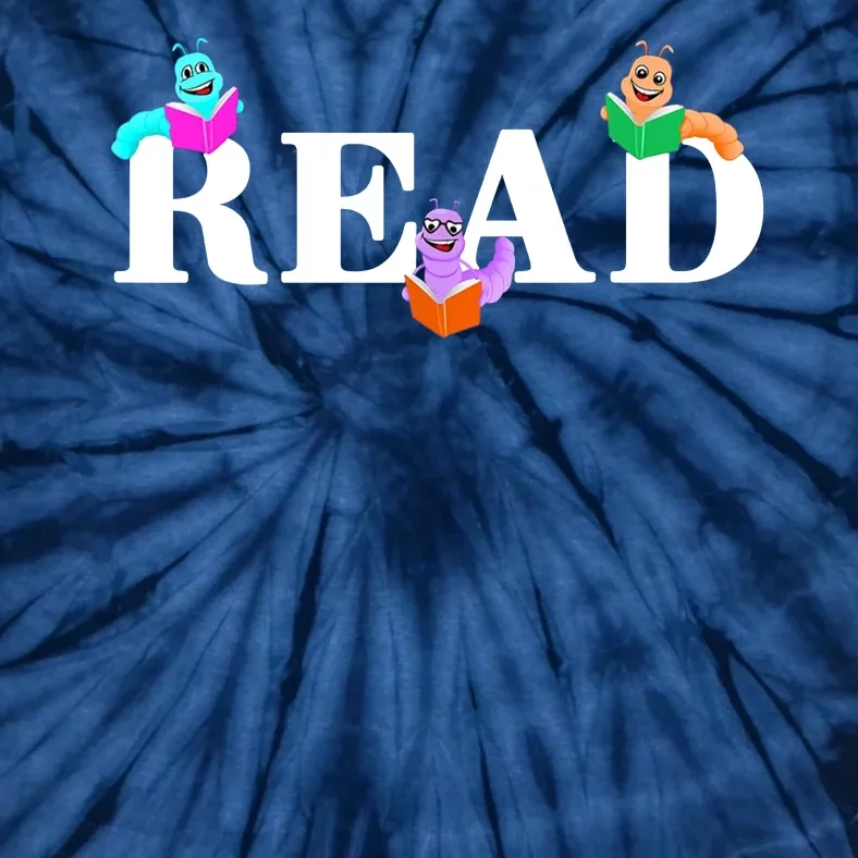 Read Cute Book Worms Tie-Dye T-Shirt