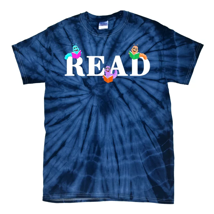 Read Cute Book Worms Tie-Dye T-Shirt