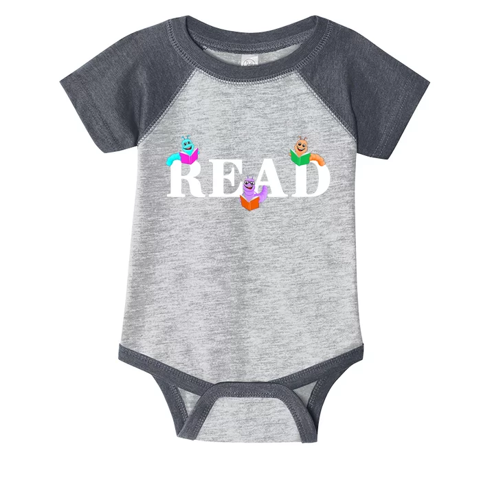 Read Cute Book Worms Infant Baby Jersey Bodysuit