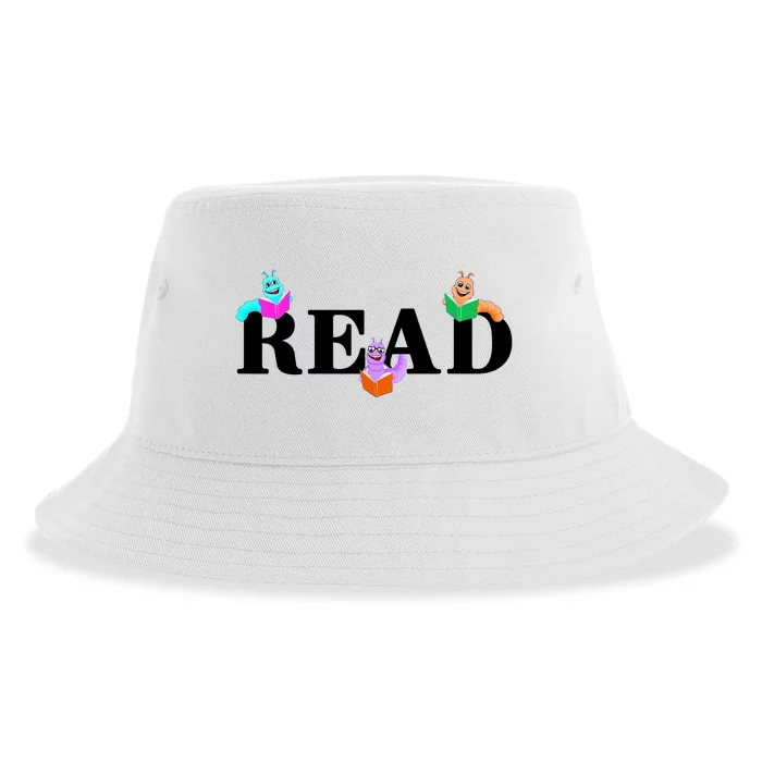 Read Cute Book Worms Sustainable Bucket Hat