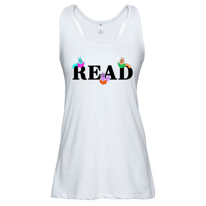 Read Cute Book Worms Ladies Essential Flowy Tank